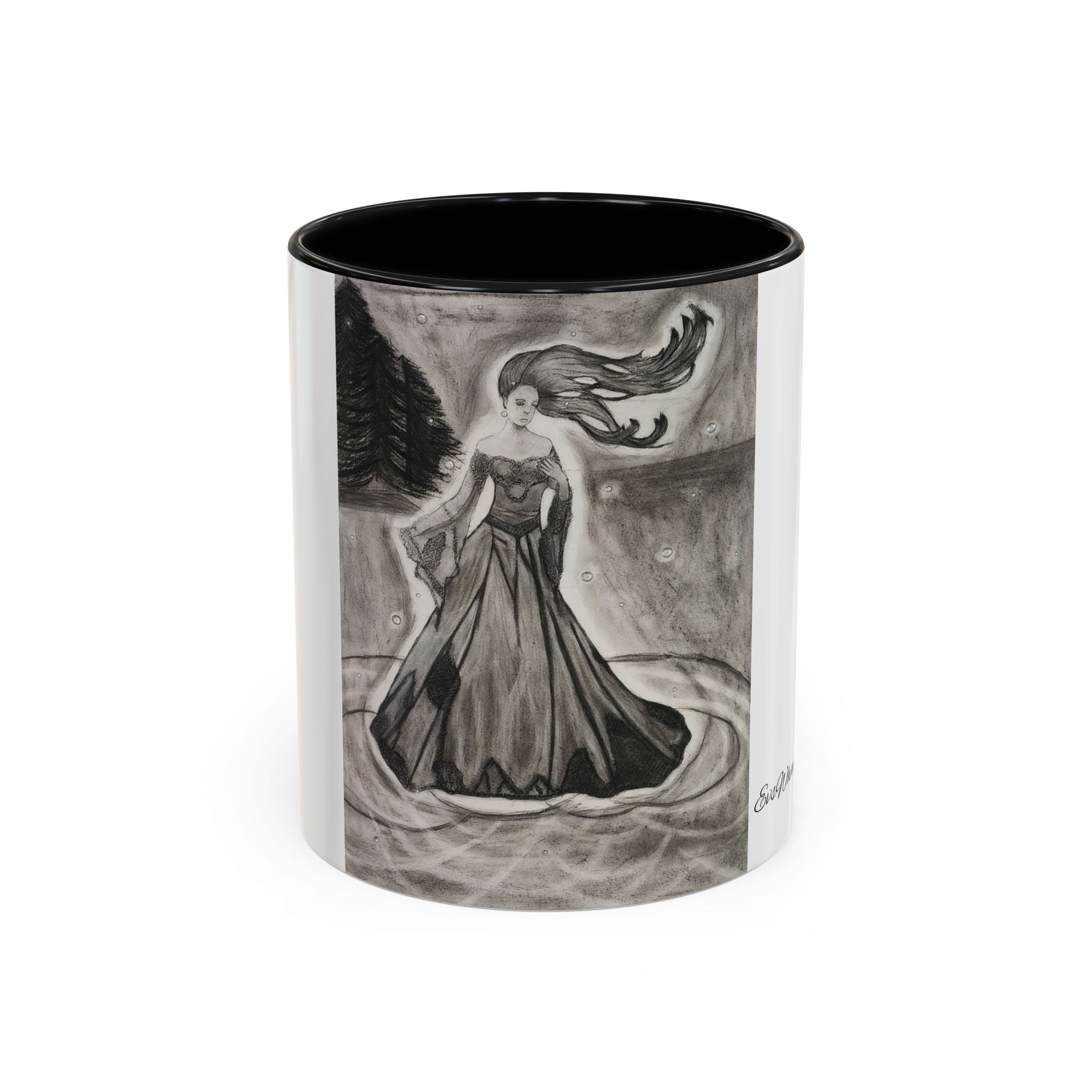 Woman on Water - Ceramic Mug (11, 15oz)
