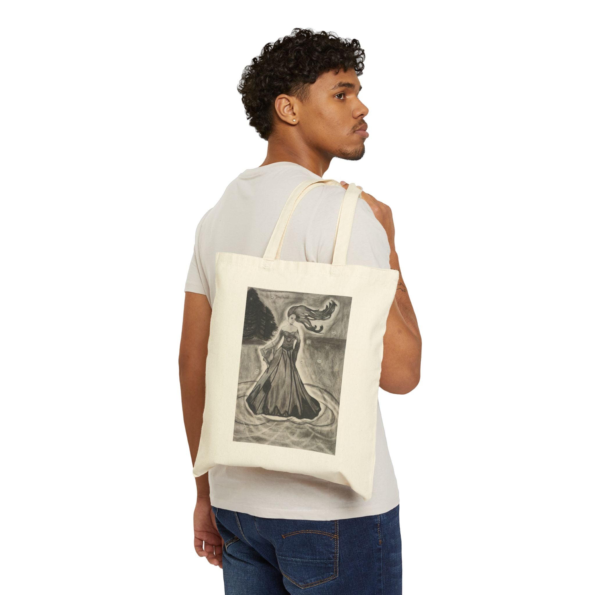 Woman on Water - Cotton Canvas Tote Bag